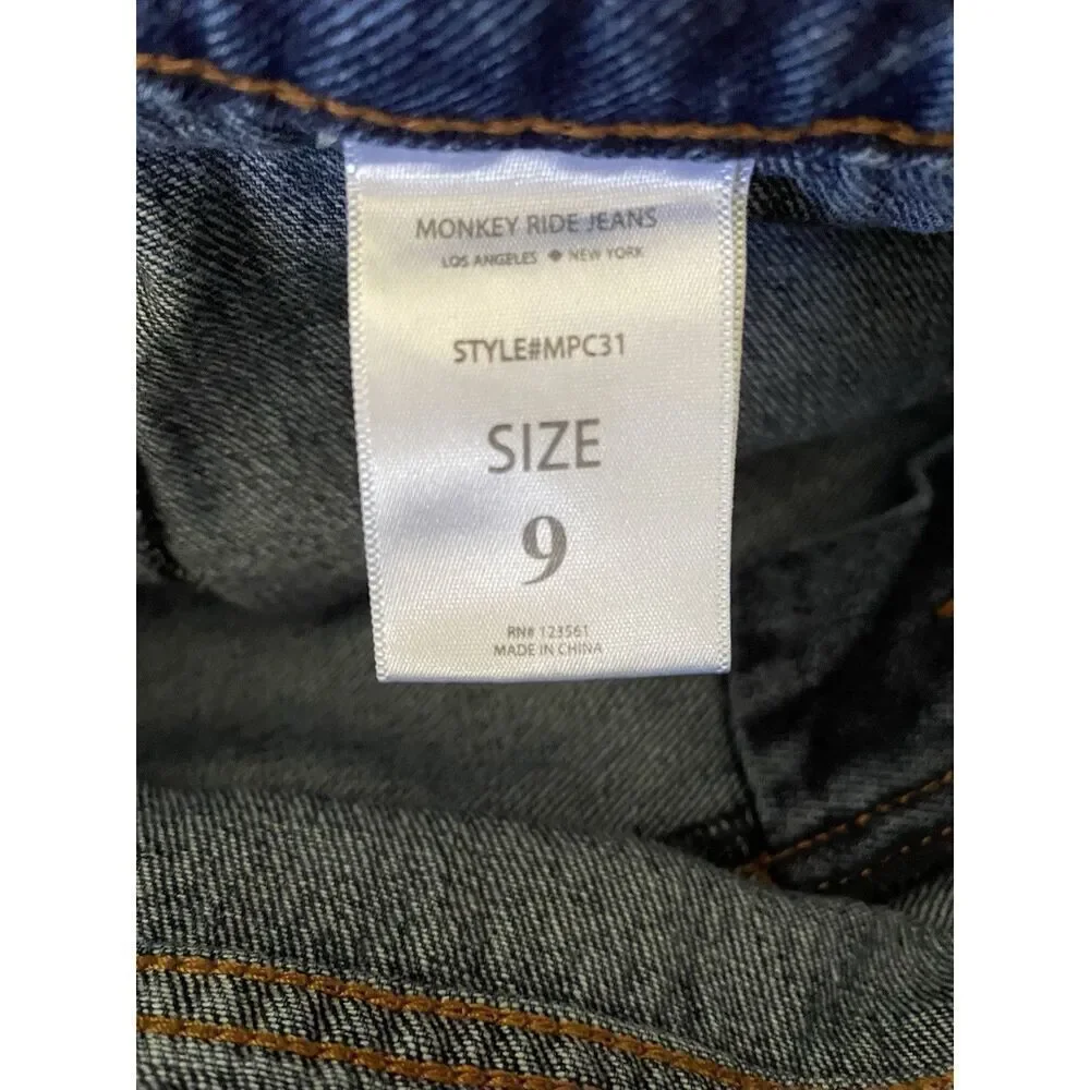 Monkey Ride High Rise Carpenter Jeans Womens 9 Cargo Mom Origional Vintage - Picture 3 of 6